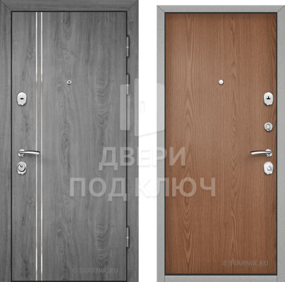 Накладная входная дверь с ламинатом в коттедж ДПК-4510